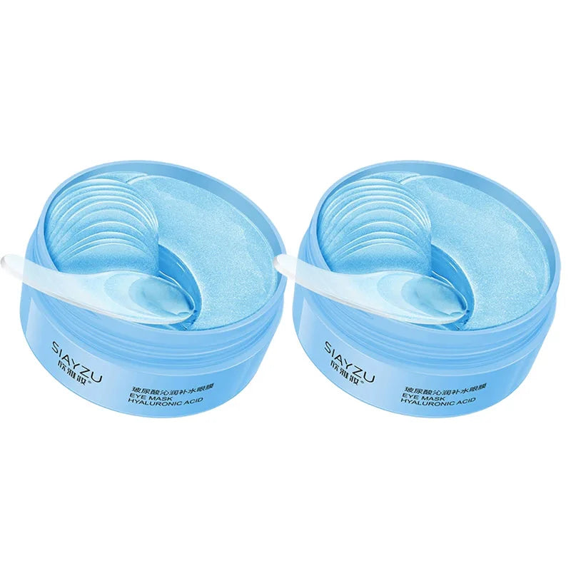 60pcs Hyaluronic Acid Crystal Collagen Eye Mask Anti Dark Circles Remove Eye Bags Moisturizing Firming Eye Patches Skin Ca...
