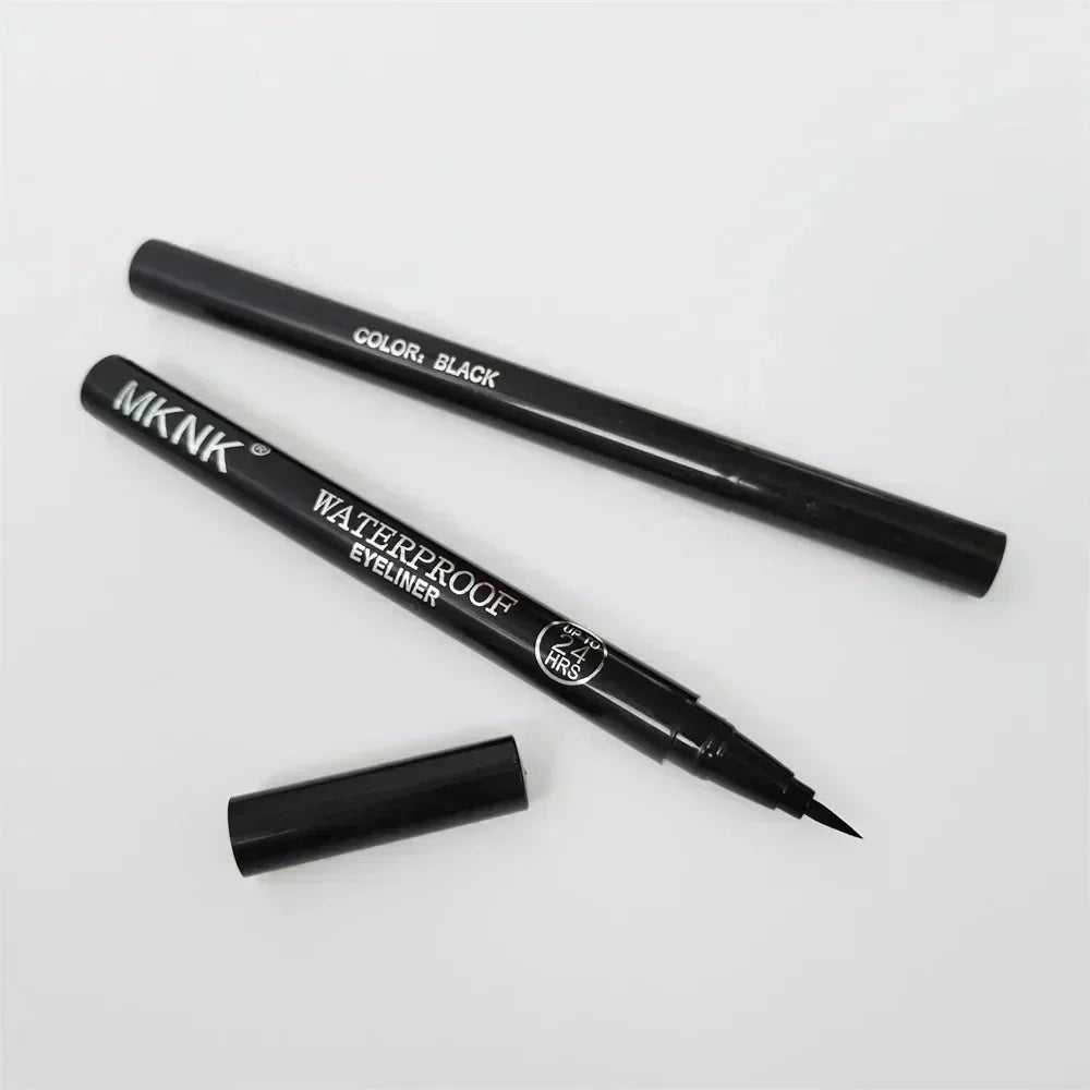 1/2 PCS Black Quick-Dry Eyeliner Pencil - 24H Lasting Smooth Matte Waterproof Anti-Smudge Liquid Eyeliner Makeup for Eyes Aurora Glow Avenue