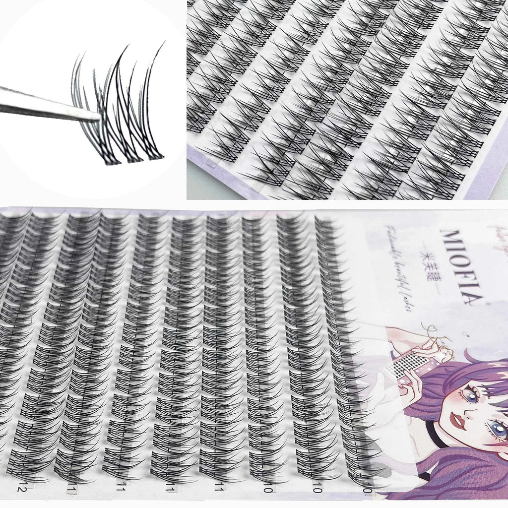 1/box 120 bundles Mink False Eyelash Natural Fishtail Lash 3D Russian Individual Eyelash Extension Cluster Makeup Tool Wholesale