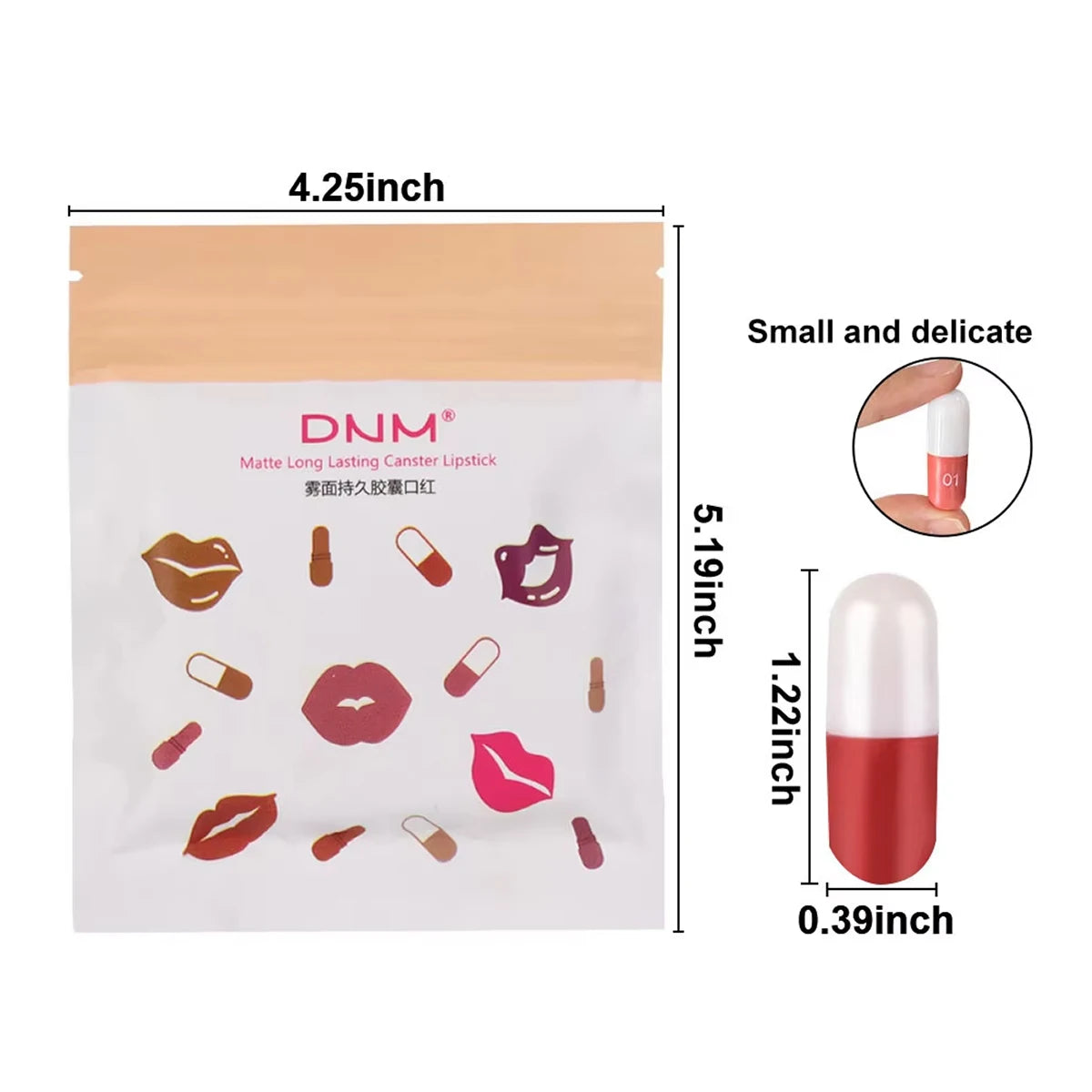 Set of 18 Colorful Capsule Lipstick Pills, Including Waterproof And Long-Lasting Lip Gloss, Sparkling Glitter Lipstick - 