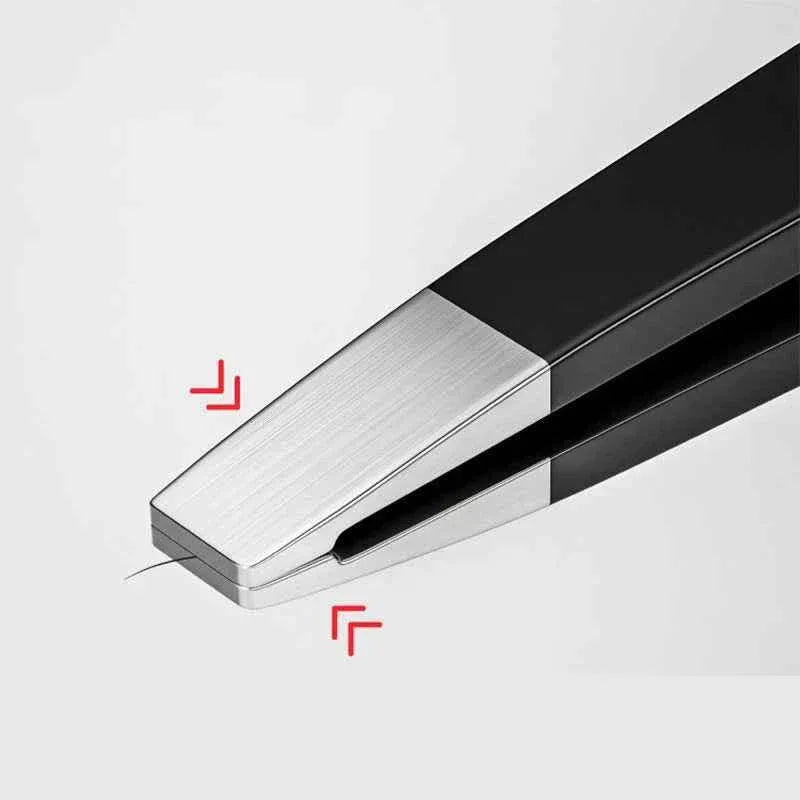 1/10pcs Black Precision Eyebrow Tweezers Stainless Steel Eye Brow Tools Professional Facial Hair Removal Shaping Makeup Tool Kit