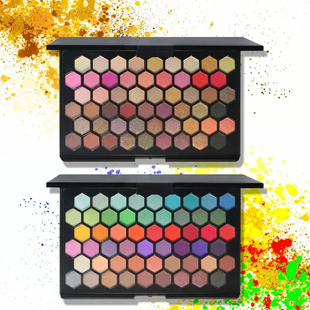 POPFEEL 54-Color Eyeshadow Palette - Versatile Earth Tones & Vibrant Rainbow Shades in One Compact - Create Endless Makeup...