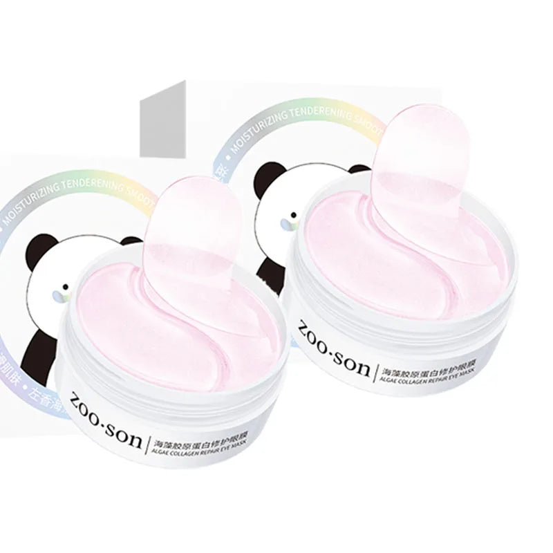 60pcs/box BIOAQUA Seaweed Crystal Collagen Eye Mask Anti Dark Circles Remove Eye Bags Moisturizing Eye Patches Aurora Glow...