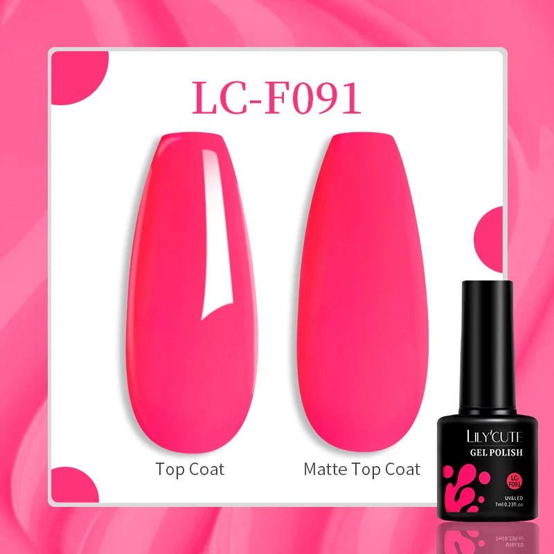 LILYCUTE 129 Colors 7ML Nail Gel Polish Nail Supplies Vernis Semi Permanent Nail Art Manicure Soak Off LED UV Gel Nail Var...