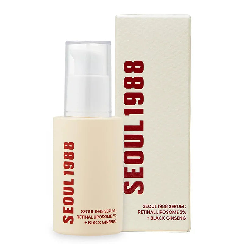 Korean 1988 Retinol Face Care Serum,Black Ginseng Niacinamide Vitamin C Moisturizing Firming Ampoule,Anti Aging Wrinkle Sk...