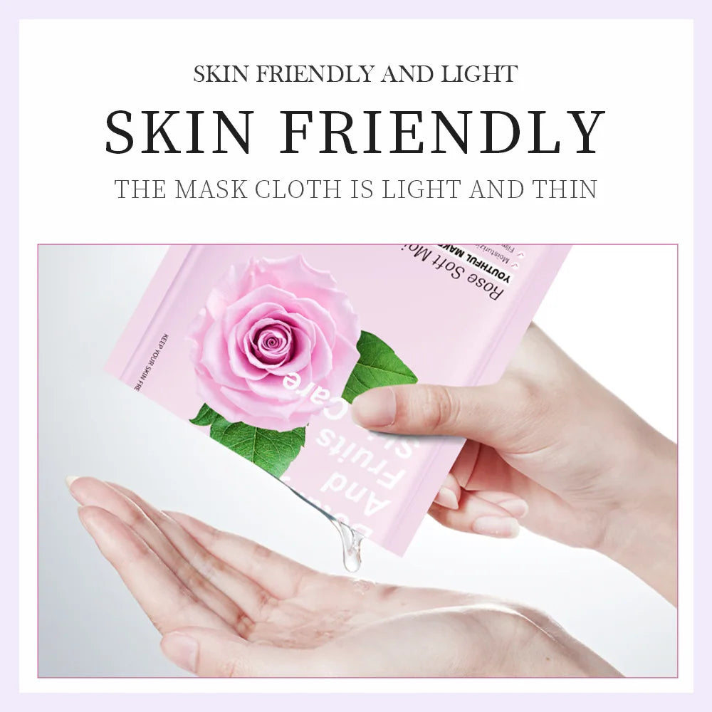 8pcs Natural Plant Face Mask Beauty Skincare Facial Masks Moisturizing Firming Hydrating Facial Mask Face Care Korean Cosmetics Aurora Glow Avenue