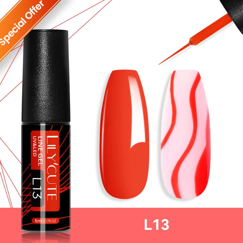 LILYCUTE 7ML Colorful Gel Nail Polish 129 Colors Long Lasting For Manicure Semi Permanent Base Top Coat Nail Art UV Gel Va...