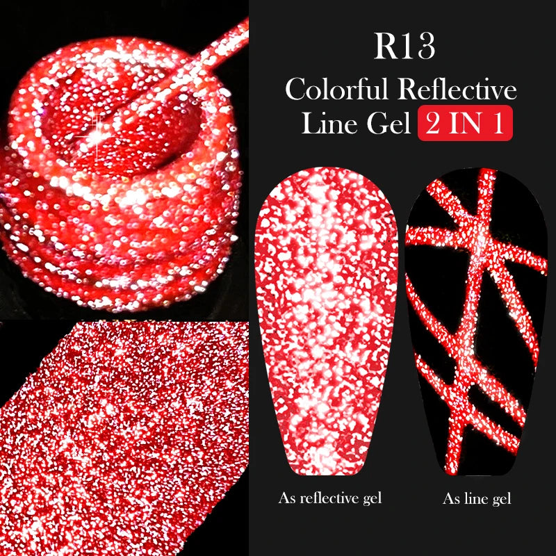 LILYCUTE 5ML Metallic Painting Liner Gel Nail Polish Super Bright Gold Silver Mirror Drawing Gel Semi Permanent Line Frenc...