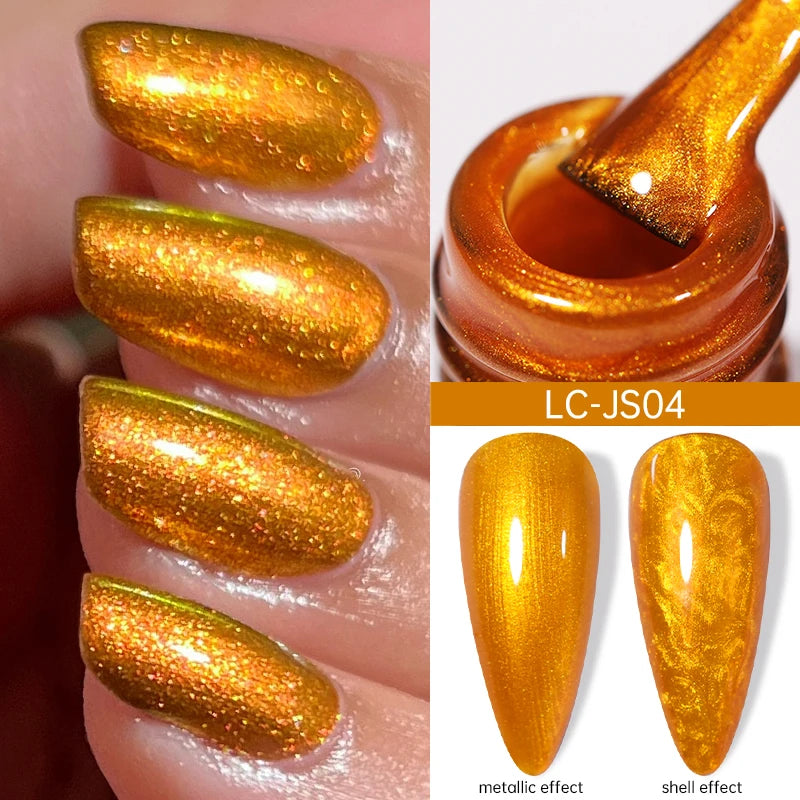 LILYCUTE 5ML Metallic Painting Liner Gel Nail Polish Super Bright Gold Silver Mirror Drawing Gel Semi Permanent Line Frenc...