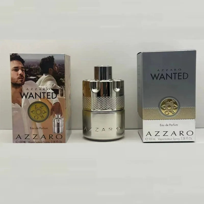 100ml For Azzaro Wanted Series Eau de Parfum Spray Luxury Perfumes Cologne for Men Pheromones Perfume Attract Women Silver-100ML