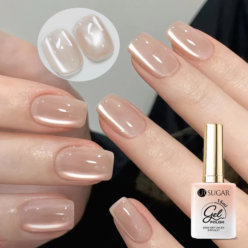 UR SUGAR 15ml Jelly Glass Cat Magnetic Gel Nail Polish Semi Permanent Nail Art Manicure Soak Off LED UV Gel Nail Varnishes