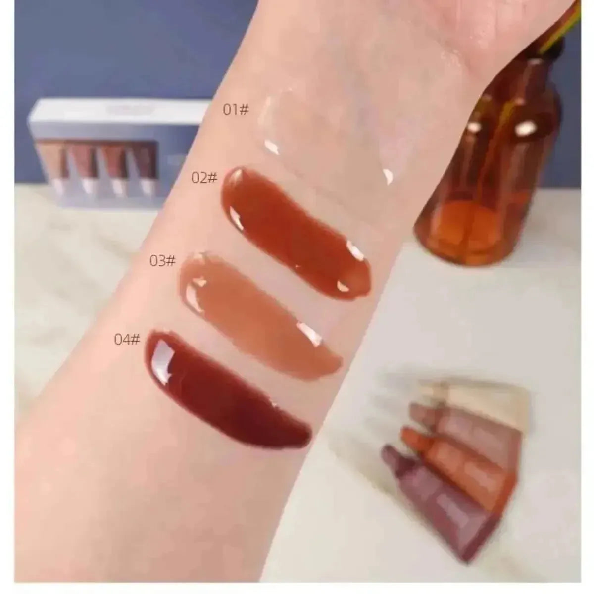 Moisturizing Mirror Lip Gloss Lip Vanilla Pink Sugar Coffee Cake Smell Lipstick Transparent Oil Makeup - 