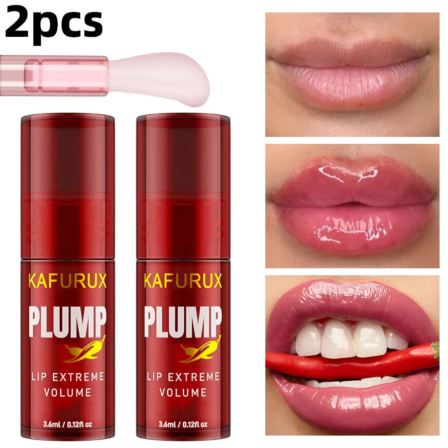 1PC Lip Plump Long Lasting Lip Oil Moisturizing Lip Gloss Serum Instant Volumising Essence Oil Repair Lip Fine Lines Incre...