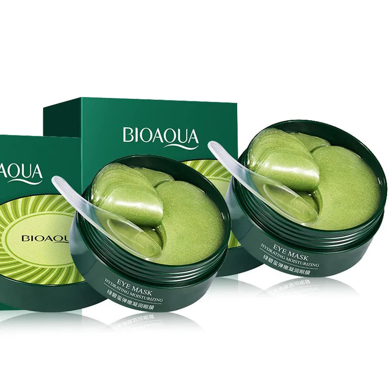 60pcs/box BIOAQUA Seaweed Crystal Collagen Eye Mask Anti Dark Circles Remove Eye Bags Moisturizing Eye Patches Aurora Glow...