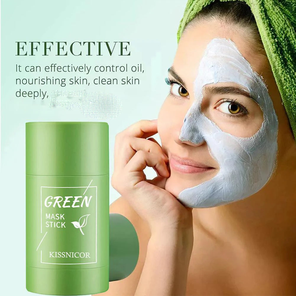 Green Tea Mask Face Clean Green Tea Cleansing Deep Moisturizing Shrink Pores Blackhead Acne Facial Korean Skin Care Aurora Glow Avenue
