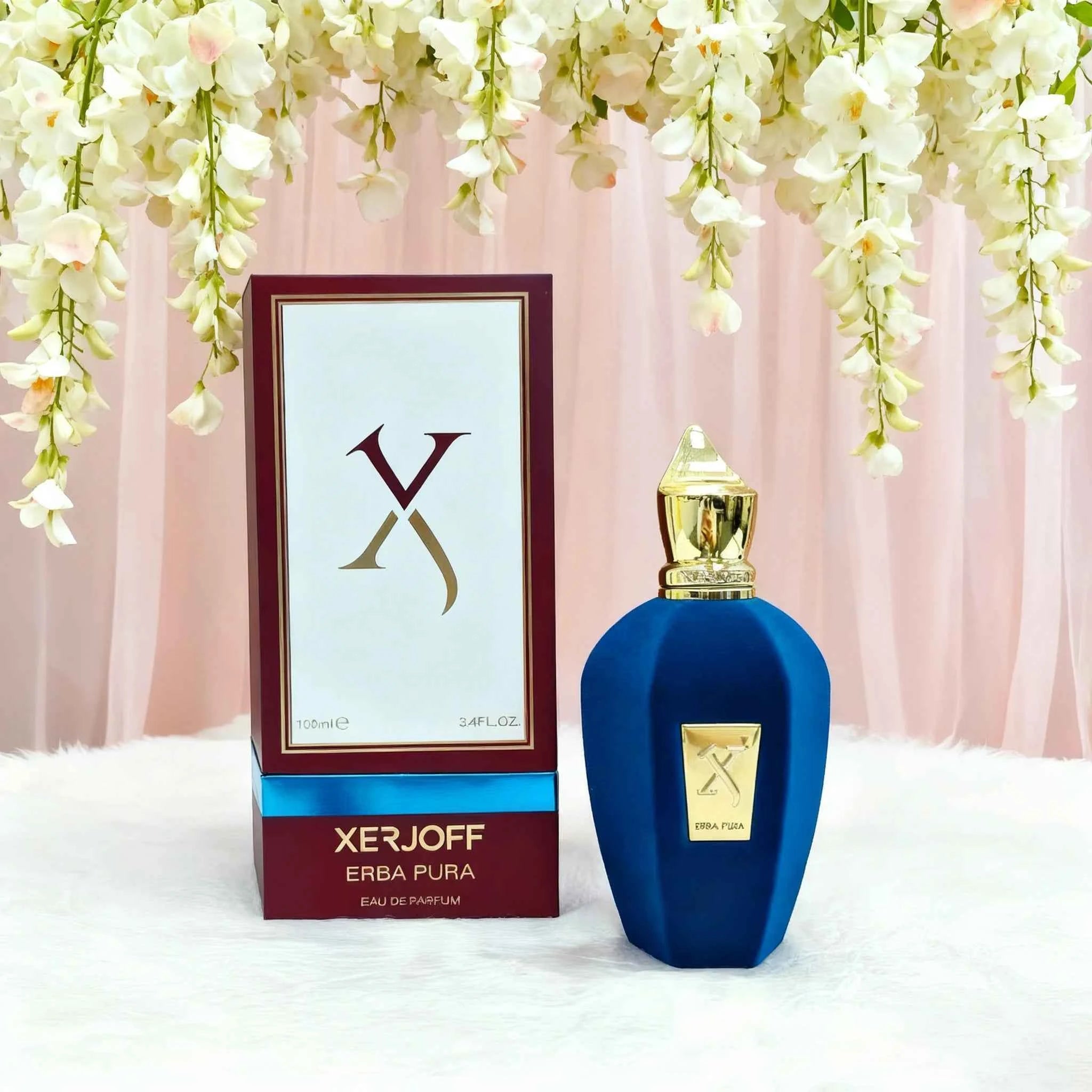XERJOFF ERBA PURA | Luxury blue green bottle perfume spray, delicate flower fragrance, lasting fragrance, men's and women'...