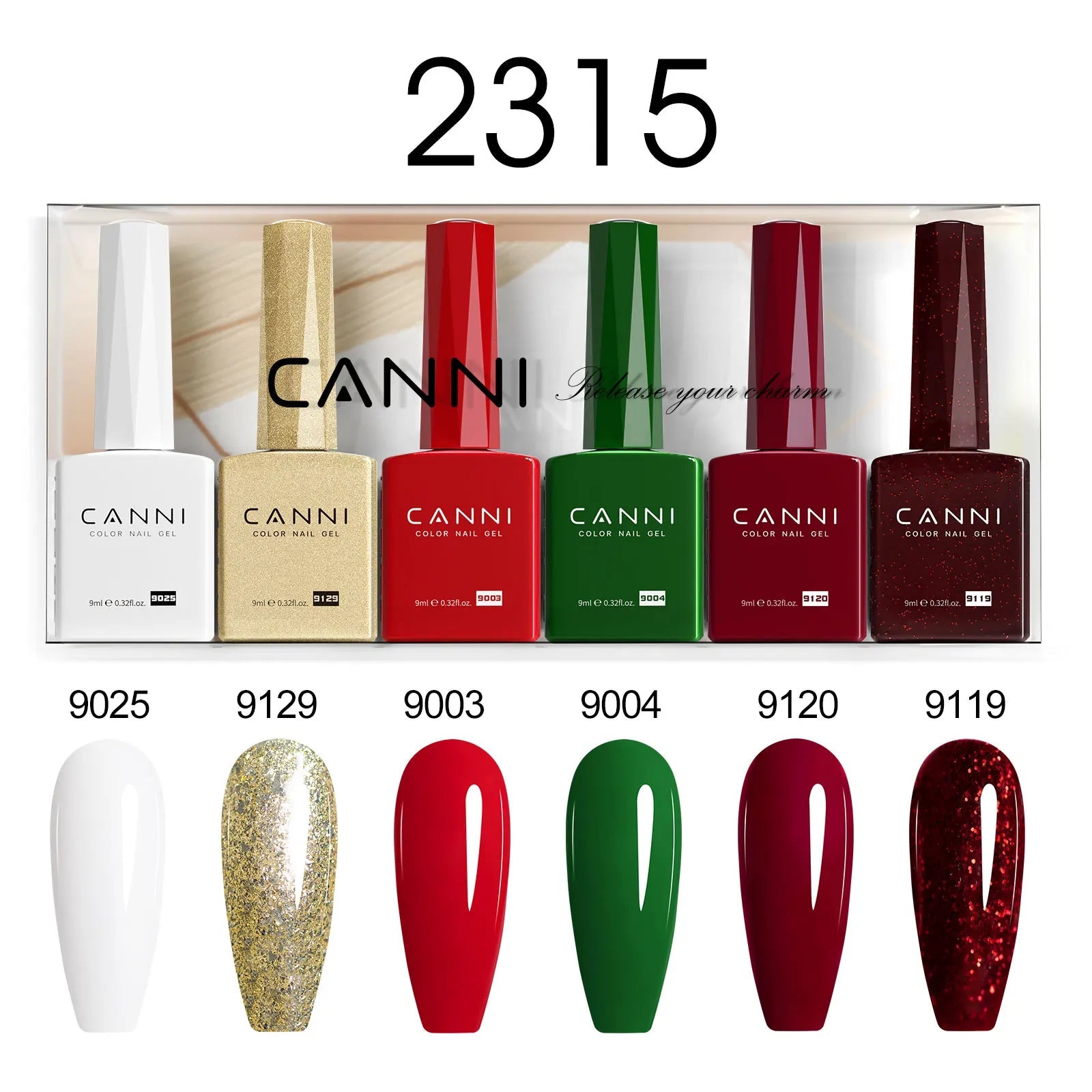 #8013 CANNI Nail Gel Polish Hema Free Super Glossy Glitter Cat Eye Gel Diamond Top Coat Semi Permanent Soak Off UV LED Varnish Aurora Glow Avenue