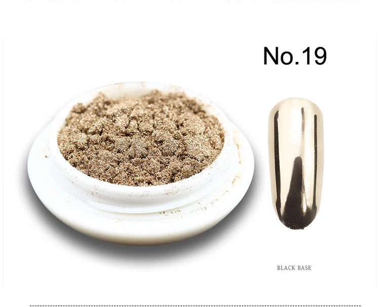 Holographic Mirror Mermaid Nail Glitter Powder - 19 Colors FT067-19 - 