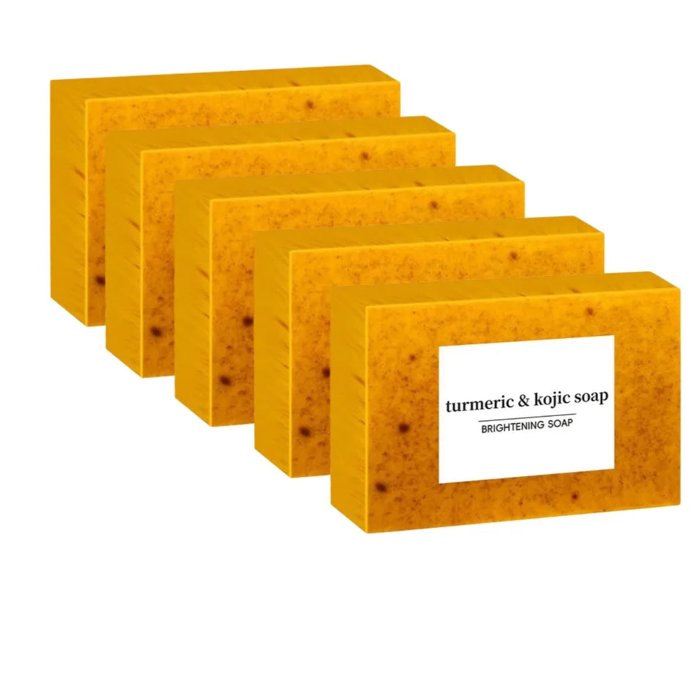 100g Turmeric Hand Made Soap, Lemon Kojic Acid Soap, Shower and Facial Soap body care 1/3/5pcs Aurora Glow Avenue