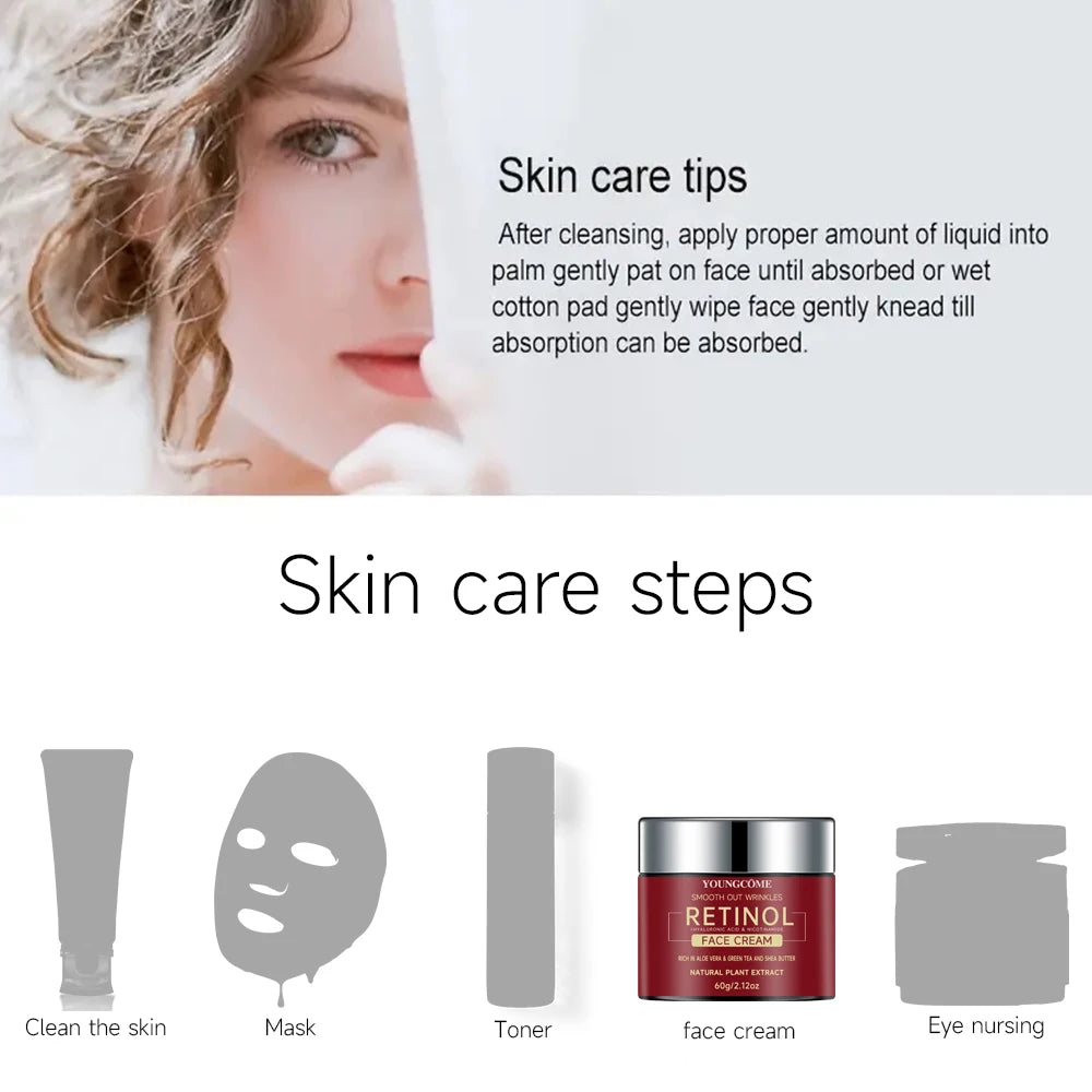 Retinol Lifting Firming Cream Repairing Moisturizing Nourishing Cream Brightening Skin Facial Cream Anti-Aging Face Skin C...