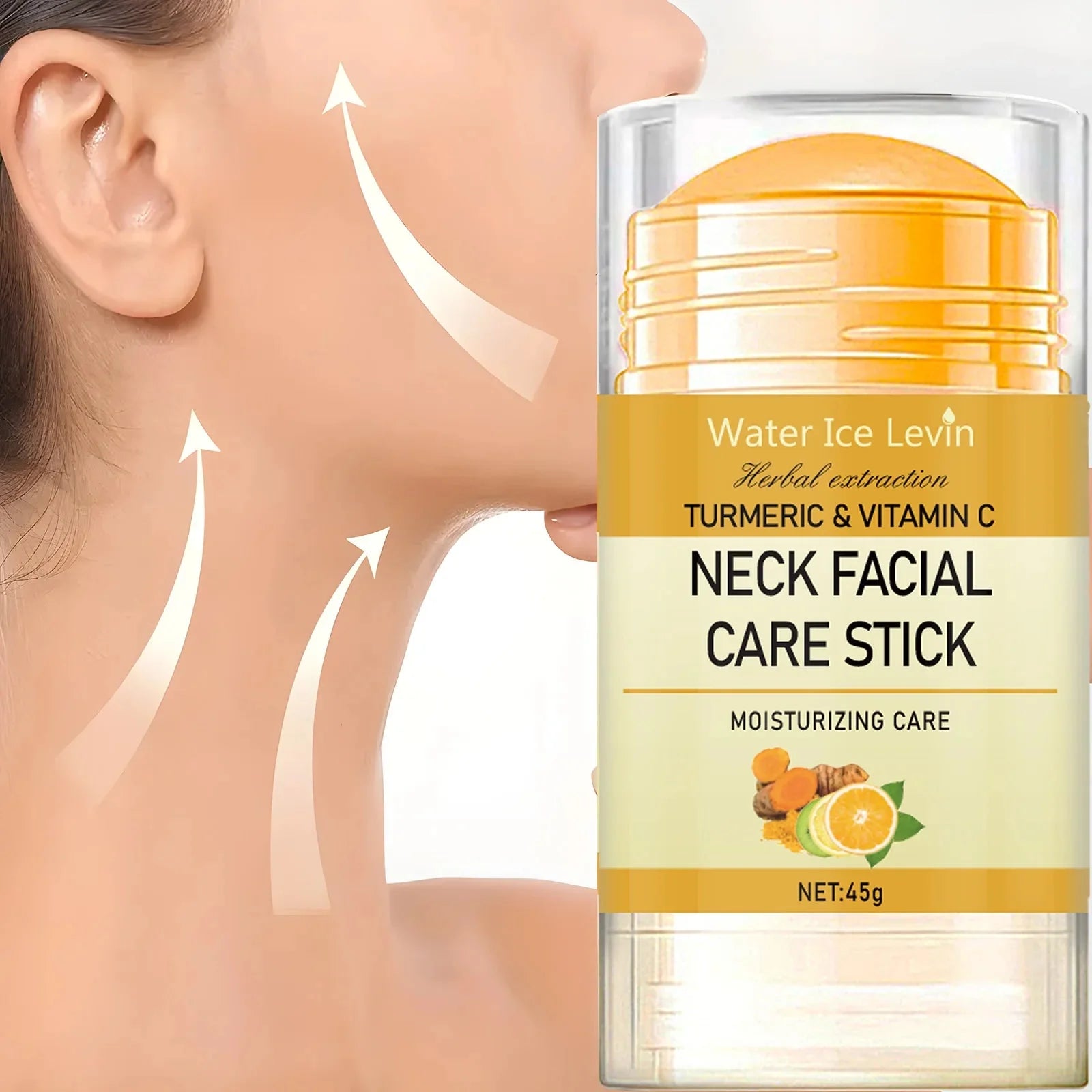 Turmeric&Vitamin C Neck Facia  Care Wrinkle Lines Lifting Whitening Tighten Double Chin Anti-age Rejuvenation Skin Care Pr...