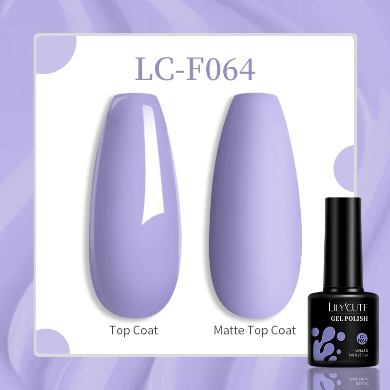 LILYCUTE 129 Colors 7ML Nail Gel Polish Nail Supplies Vernis Semi Permanent Nail Art Manicure Soak Off LED UV Gel Nail Var...