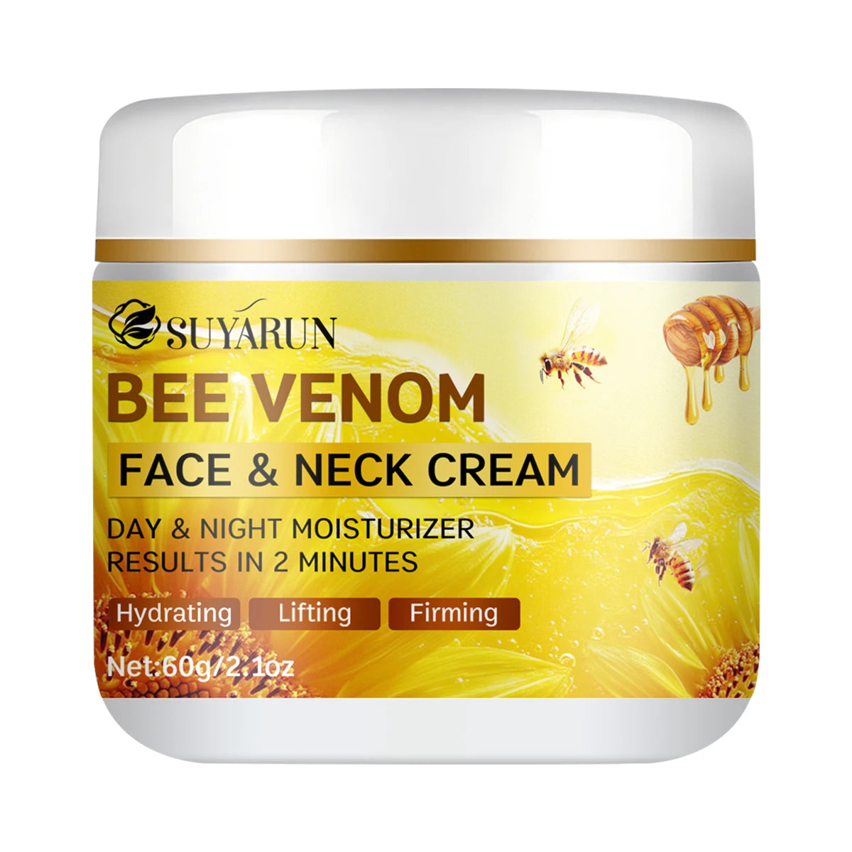 SUYARUN Bee Venom Collagen Anti-Aging Face Cream | Firming Lifting Moisturizer | Wrinkle Reduction | 24H Hydration. 60g - 
