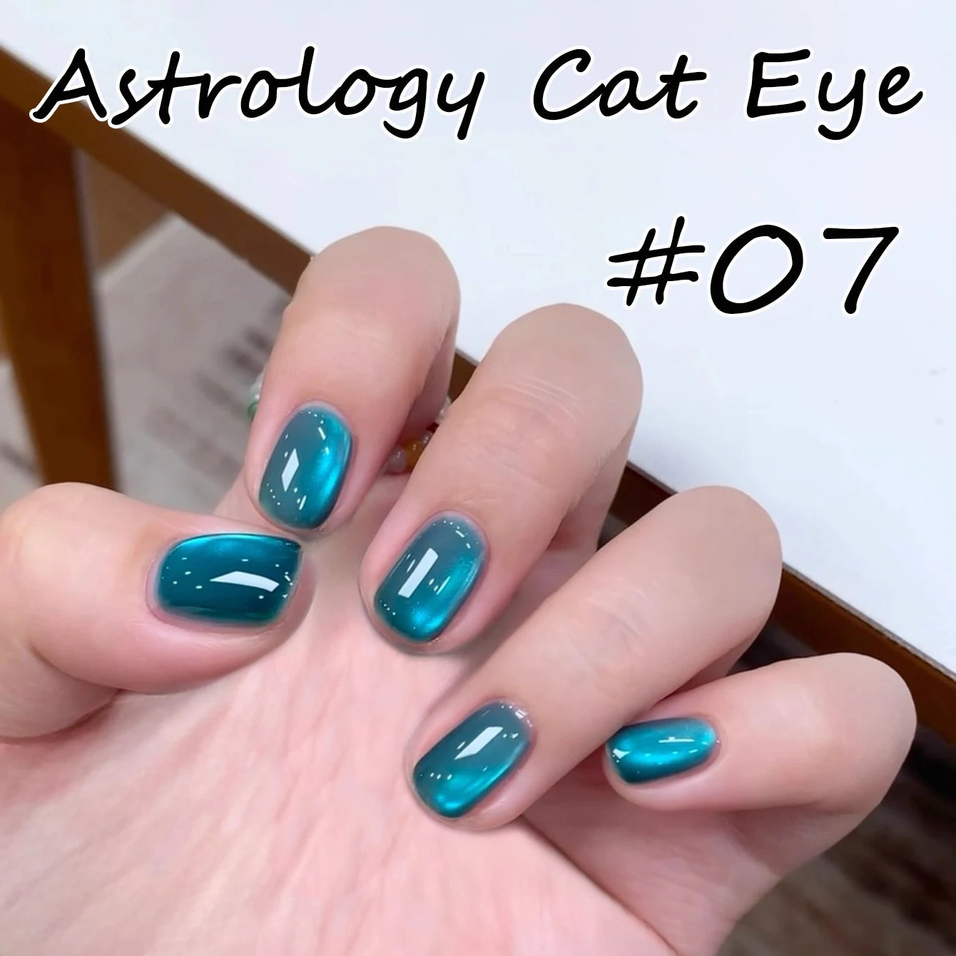 1-12pcs WS Autumn Winter Nails Sea Sunset Amber Blue Gold Linght Crystal Glass Bead Cat Eye Gel Nail Polish Nail Salon Hom...