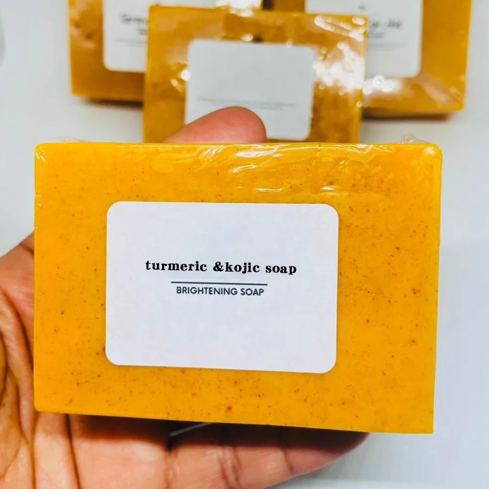 100g Turmeric Hand Made Soap, Lemon Kojic Acid Soap, Shower and Facial Soap Aurora Glow Avenue