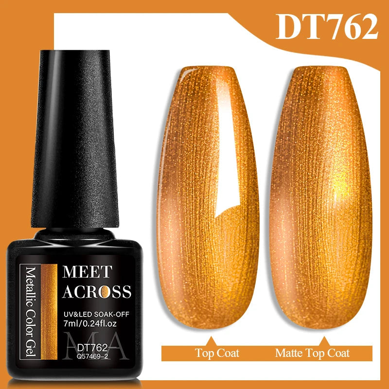 MEET ACROSS 7ml Popular Series Nail Gel Polish 140 Colors Soak Off UV/LED Long Lasting Nail Art Gel Varnish for Manicure N...