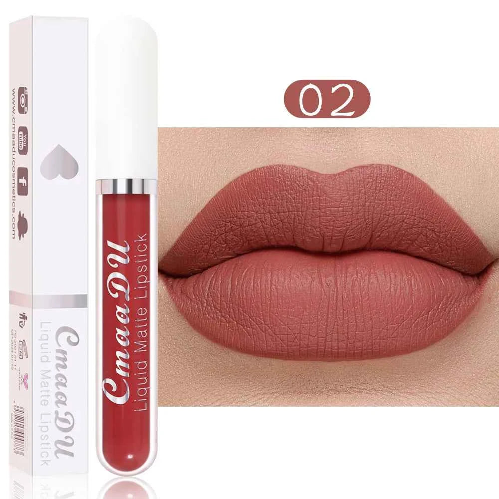 Waterproof Long Lasting Matte Lip Gloss Non Stick Cup Liquid lipstick 02 - 