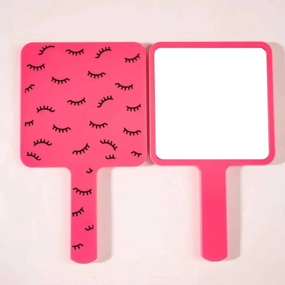 1 Pc Eyelash Extension Handheld Mirror With Lashes Painting Square 9x9cm Plastic High Definition Makeup Tools Salon Access...