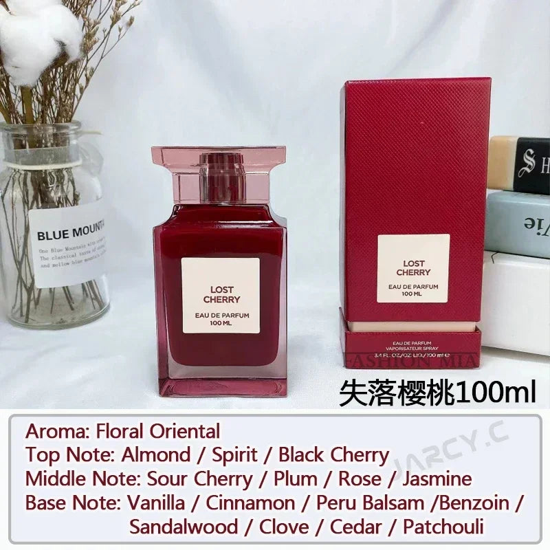 100ml High Quality Brand Perfume Men's Tobacco Rose Cherry Long Lasting Pheromone Floral Fragrance Perfume for Women Aurora Glow Avenue