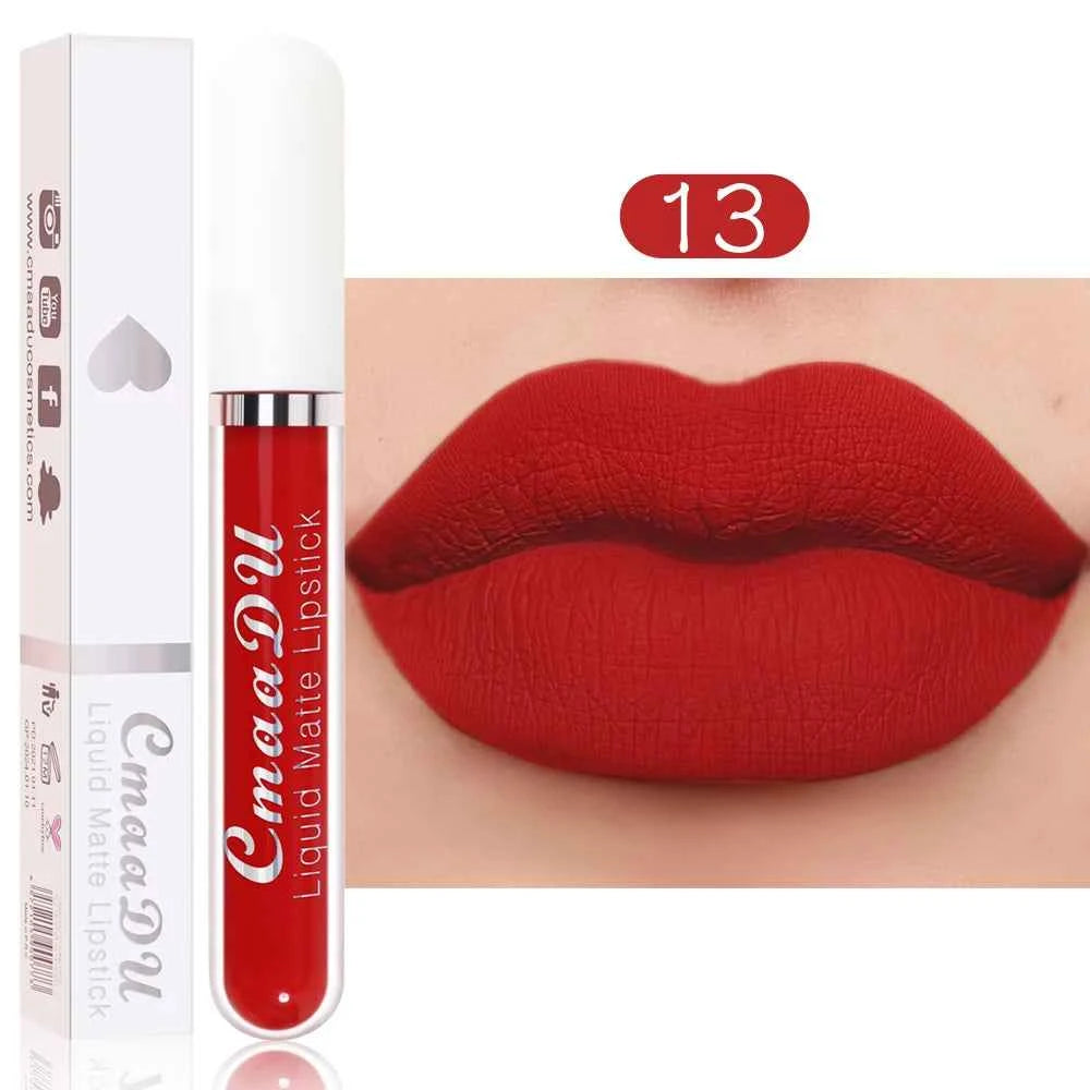 Waterproof Long Lasting Matte Lip Gloss Non Stick Cup Liquid lipstick 13 - 