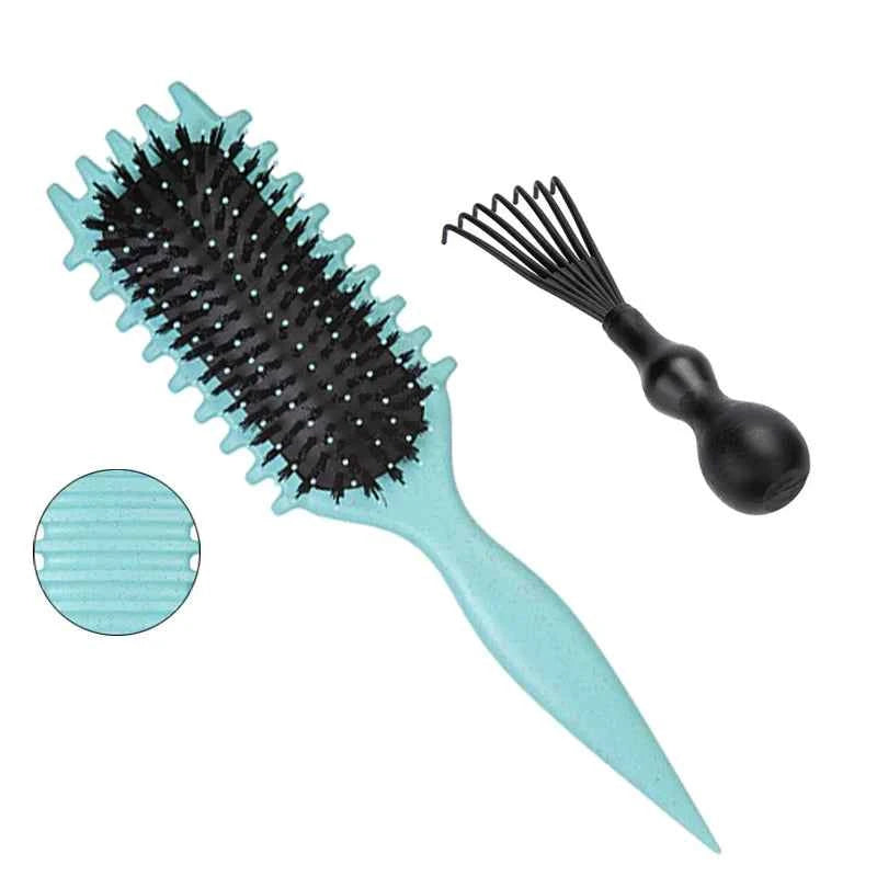 1/2pcs Detangling Candy Brush Curly Hair Scalp Massage Hair Comb with Cleaning Claw Natural Bristles Define Hair Styling T...