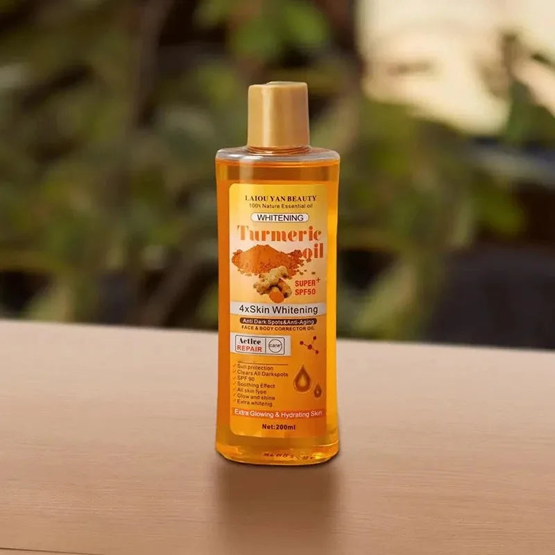 1/2PCS 200ml Turmeric Essential Oil Ginger Deep Hydration Moisturizer Nourishing Smoothing Face Serum Oil Moisturizer Skin Care