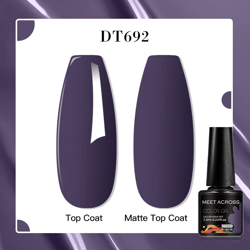 MEET ACROSS 7ml Porcelain White Cat Eye Gel Polish Holographic Glitter Magnetic Galactic Effect Gel Nail Polish Soak Off U...