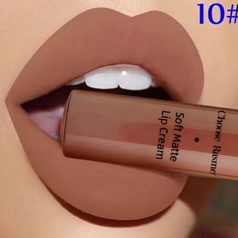 QIBEST Sexy Matte Velvet Liquid Lipstick Velvet Lip Gloss Tint Tube Matte Nude Pigment Red Black Makeup Cosmetics Lipstick...