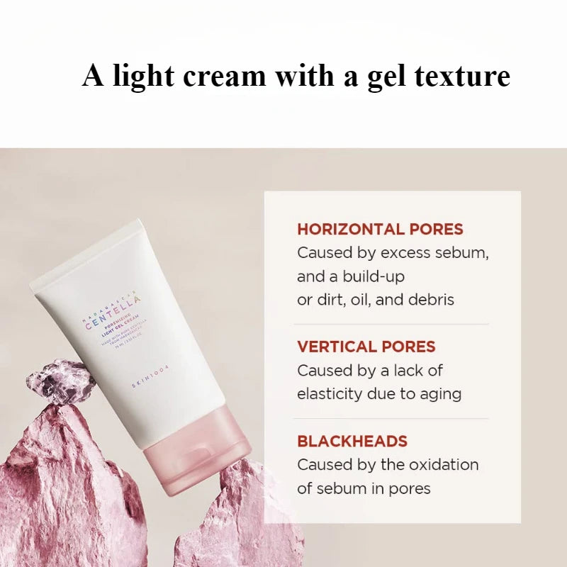 SKIN1004 Madagascar Centella Poremizing Light Gel Cream 75ml Pores Care Deep Hydration Facial Creams Skincare Beauty Produ...
