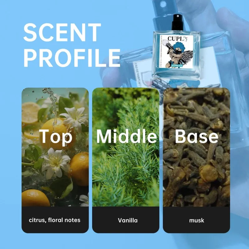 Cupid Perfume Long-lasting Fragrance Neutral Pheromone Floral Fruity Fragrance Cologne Attract Opposite Sex Charm Dating perfume