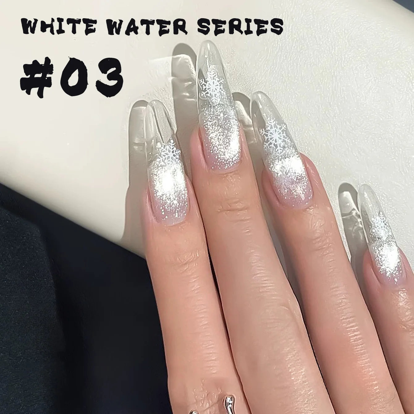 MIANEL 1-6pcs 12ML Christmas Nails Galaxy White Glass Bead Cat Eye Gel Nail Polish Super White Nails Nail Art Nail Supplie...