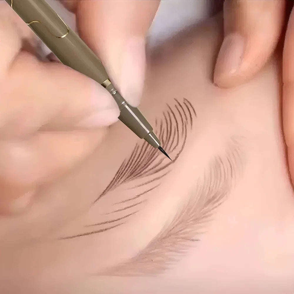 0.008mm Ultra Fine Eyebrow Pen Long Last Smudge Proof Waterproof Sweat-Proof High Pigmented Easy Applying Liquid Eyeliner Pencil Aurora Glow Avenue