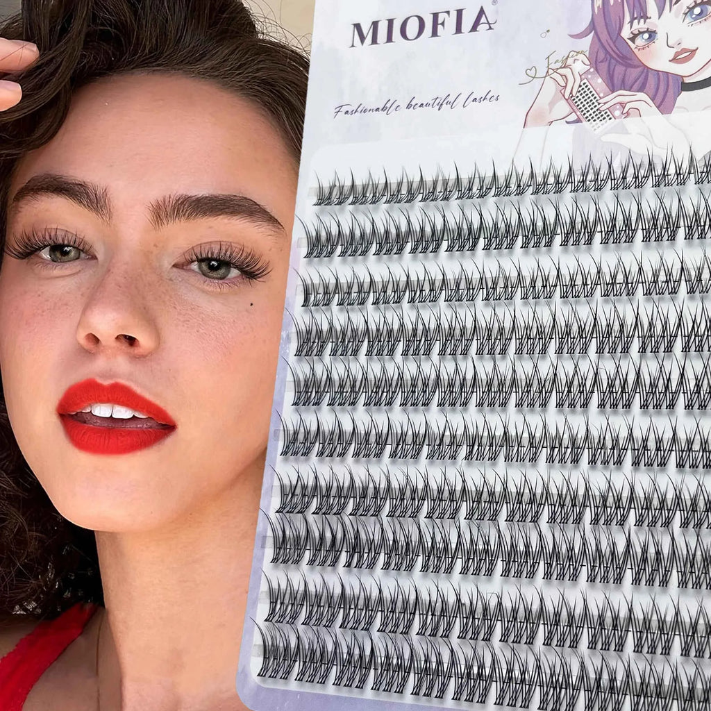 1/box 120 bundles Mink False Eyelash Natural Fishtail Lash 3D Russian Individual Eyelash Extension Cluster Makeup Tool Wholesale