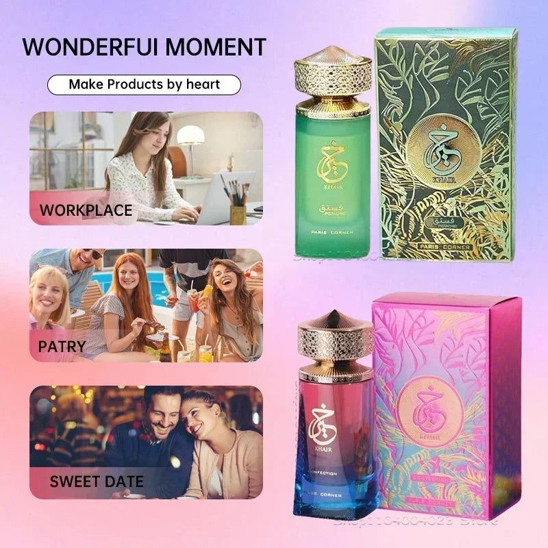 100ml Khair Confection Paris Corner Eau de Parfum Sweet Candy Scent Perfume For Men For Women Elegant Packaging Holiday Gifts.