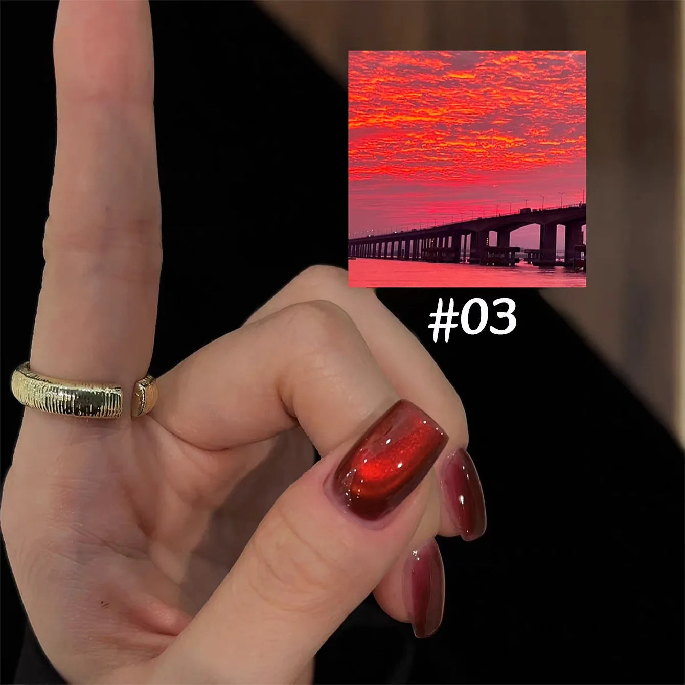 1-12pcs WS Autumn Winter Nails Sea Sunset Amber Blue Gold Linght Crystal Glass Bead Cat Eye Gel Nail Polish Nail Salon Home DIY xiaguangwanzhan03