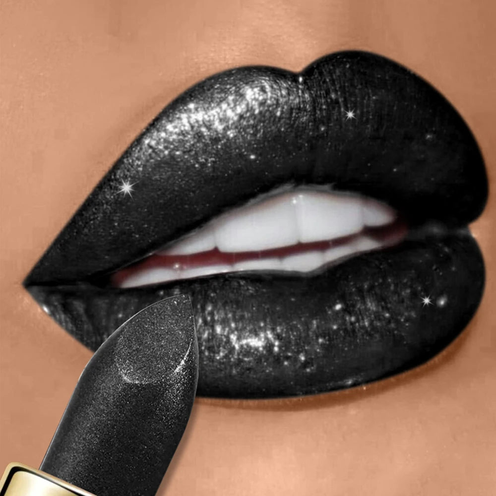 10 Colors Glitter Lipstick Waterproof Long Lasting Diamond Pearlescent Metallic Lipstick Lipgloss Women Lips Makeup Cosmetic 10