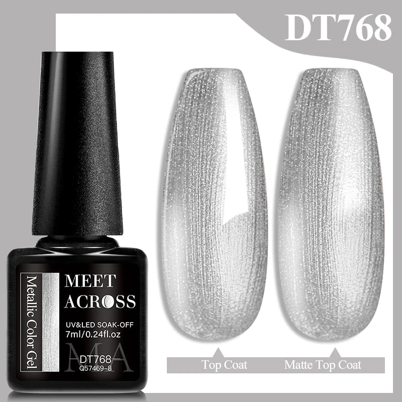 MEET ACROSS 7ml Popular Series Nail Gel Polish 140 Colors Soak Off UV/LED Long Lasting Nail Art Gel Varnish for Manicure N...