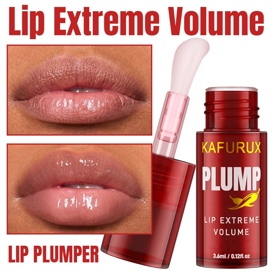 1PC Lip Plump Long Lasting Lip Oil Moisturizing Lip Gloss Serum Instant Volumising Essence Oil Repair Lip Fine Lines Incre...