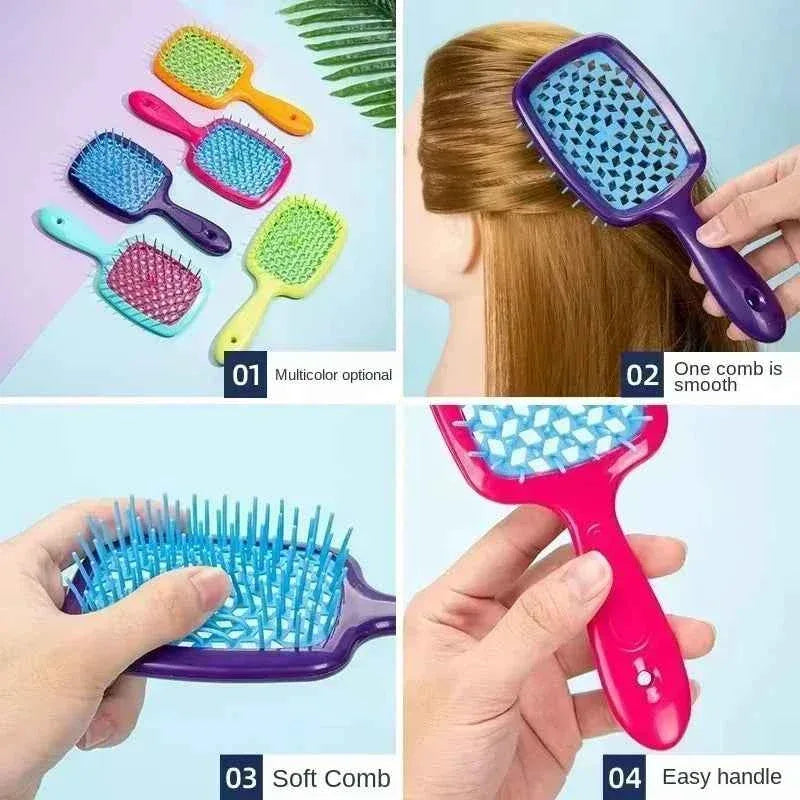 1 PCS Hair Brush Massage Combs Dry Wet Dual Use Curly Women's Hair Clipper Salon Hairdressing Comb Styling Tools Accessories