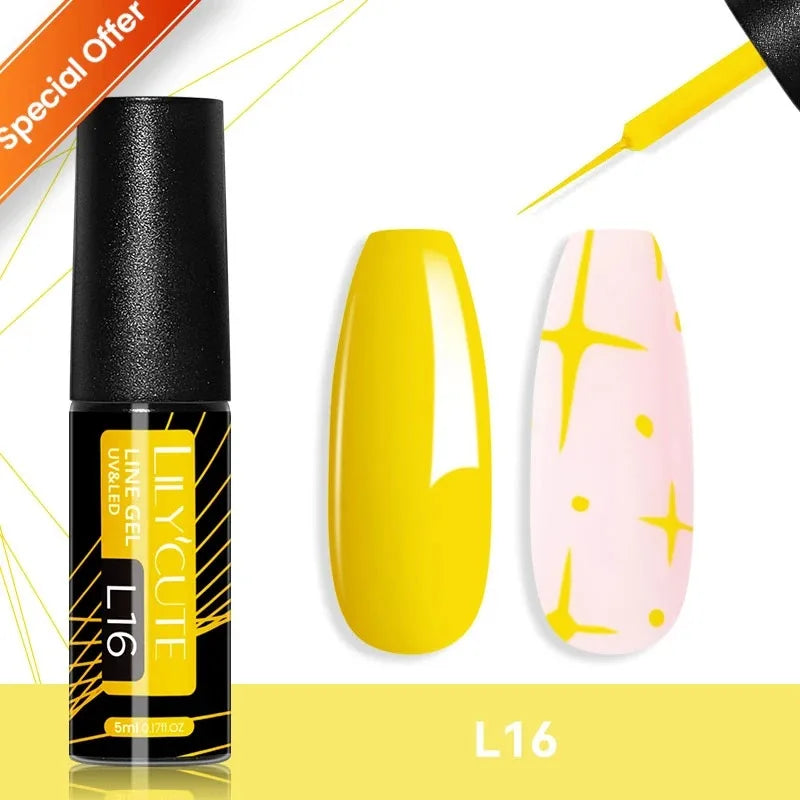 LILYCUTE 7ML Colorful Gel Nail Polish 129 Colors Long Lasting For Manicure Semi Permanent Base Top Coat Nail Art UV Gel Va...